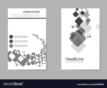 Template design layout brochure geometric vector image