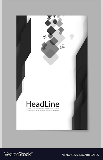Template design layout brochure geometric vector image