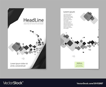 Template design layout brochure geometric vector image