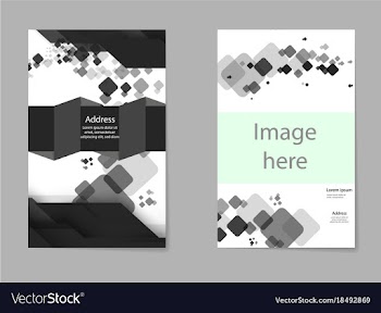 Template design layout brochure geometric vector image