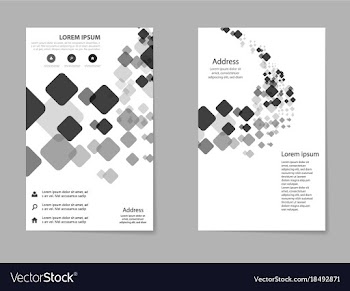 Template design layout brochure geometric vector image