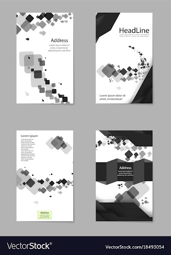 Template design layout brochure geometric vector image