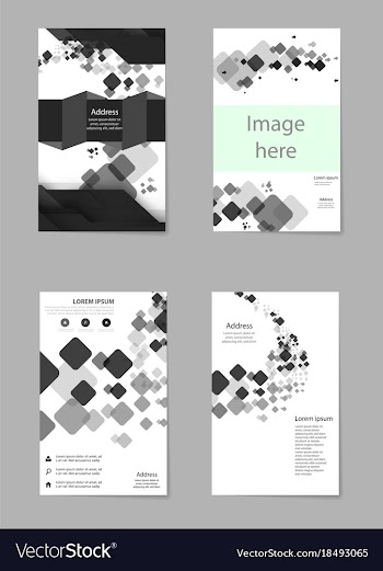 Template design layout brochure geometric vector image