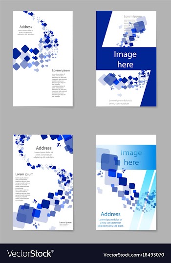 Template design layout brochure geometric vector image