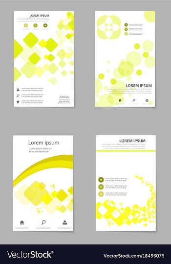 Template design layout brochure geometric vector image
