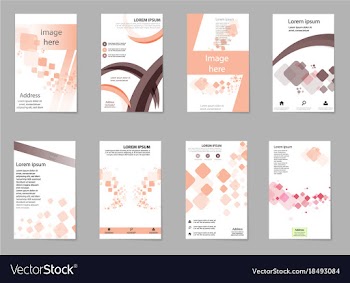 Template design layout brochure geometric vector image