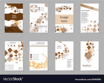 Template design layout brochure geometric vector image