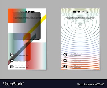 Template design layout brochure geometric vector image