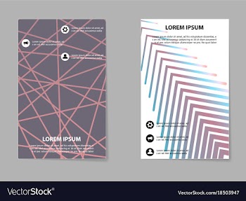 Template design layout brochure geometric vector image