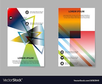 Template design layout brochure geometric vector image
