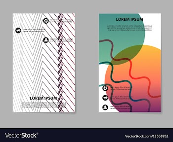 Template design layout brochure geometric vector image