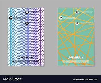 Template design layout brochure geometric vector image