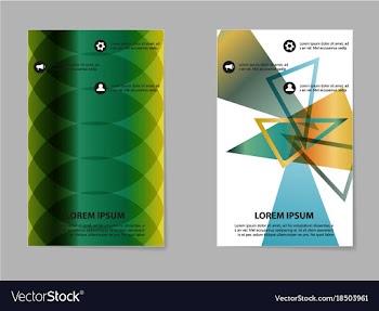 Template design layout brochure geometric vector image