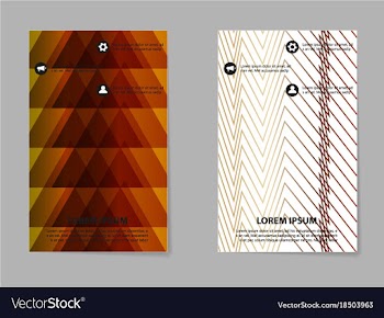 Template design layout brochure geometric vector image
