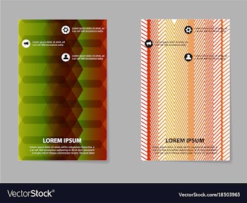 Template design layout brochure geometric vector image