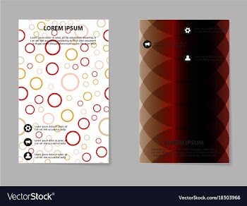 Template design layout brochure geometric vector image