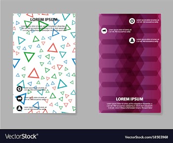 Template design layout brochure geometric vector image