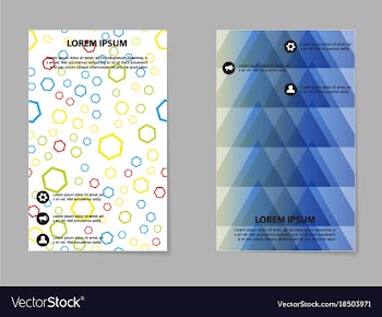 Template design layout brochure geometric vector image