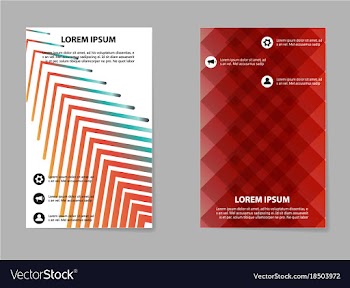 Template design layout brochure geometric vector image