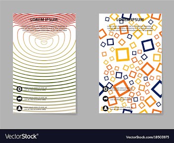 Template design layout brochure geometric vector image