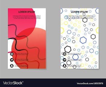 Template design layout brochure geometric vector image