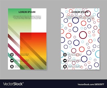 Template design layout brochure geometric vector image