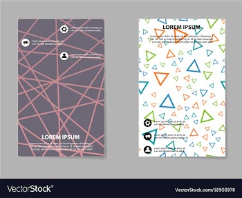 Template design layout brochure geometric vector image
