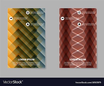 Template design layout brochure geometric vector image