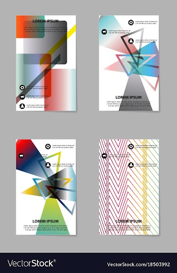 Template design layout brochure geometric vector image