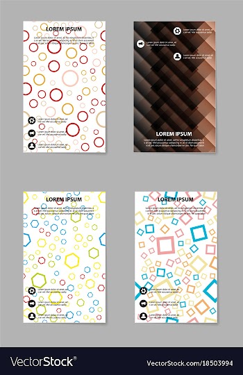 Template design layout brochure geometric vector image