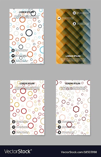 Template design layout brochure geometric vector image