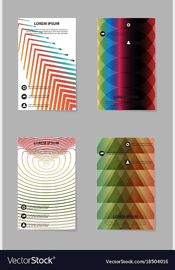 Template design layout brochure geometric vector image