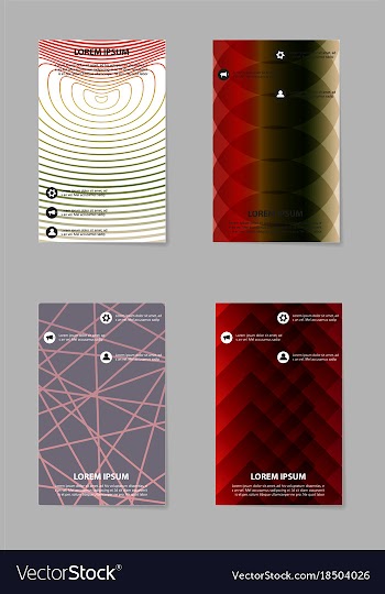 Template design layout brochure geometric vector image