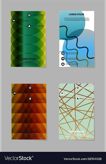 Template design layout brochure geometric vector image