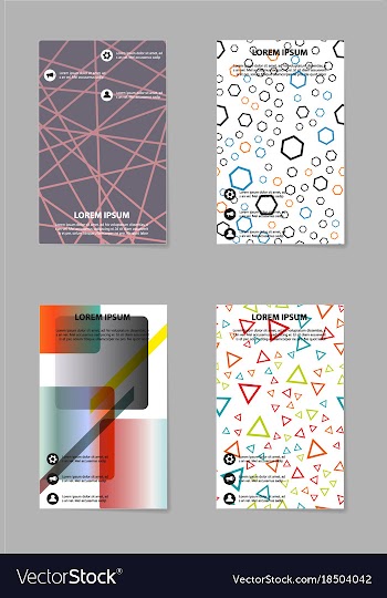Template design layout brochure geometric vector image