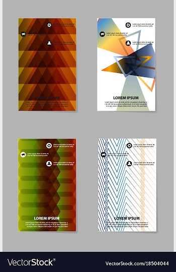 Template design layout brochure geometric vector image