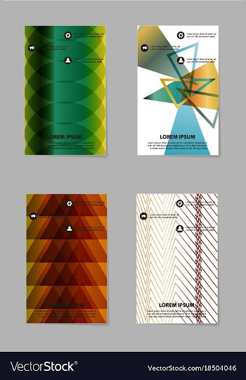 Template design layout brochure geometric vector image