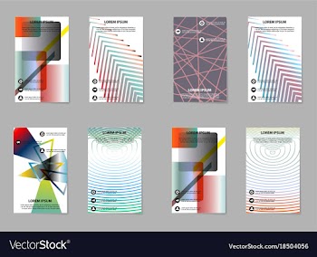 Template design layout brochure geometric vector image
