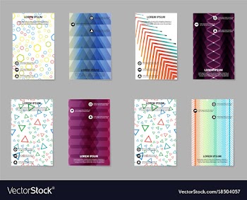 Template design layout brochure geometric vector image