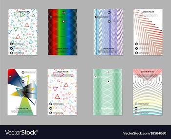 Template design layout brochure geometric vector image