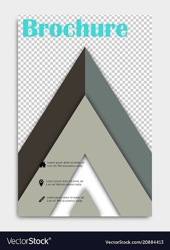 Template design layout brochure geometric vector image