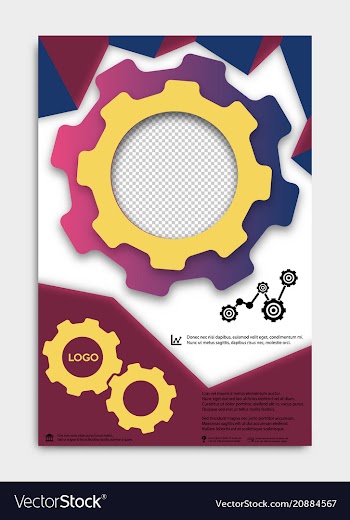 Template design layout brochure geometric vector image