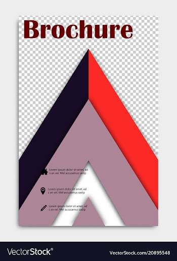 Template design layout brochure geometric vector image