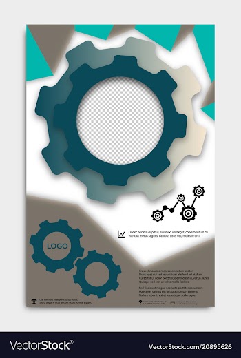 Template design layout brochure geometric vector image