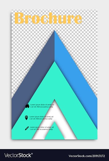 Template design layout brochure geometric vector image