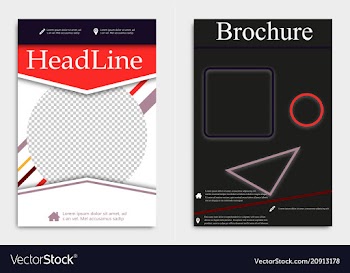 Template design layout brochure geometric vector image