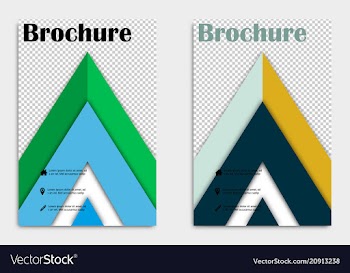 Template design layout brochure geometric vector image