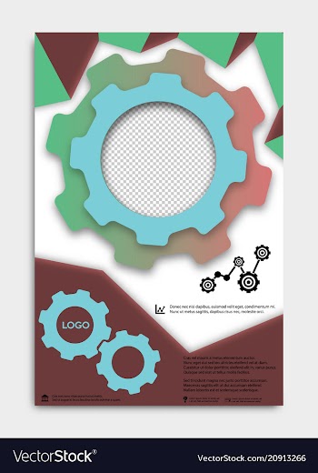 Template design layout brochure geometric vector image
