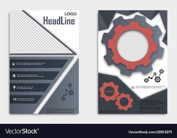 Template design layout brochure geometric vector image
