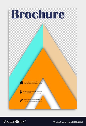 Template design layout brochure geometric vector image